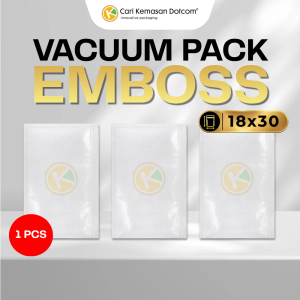 1 (2) Vacuum Pack/Bag 18 x 30 Polos Embossed Transparan