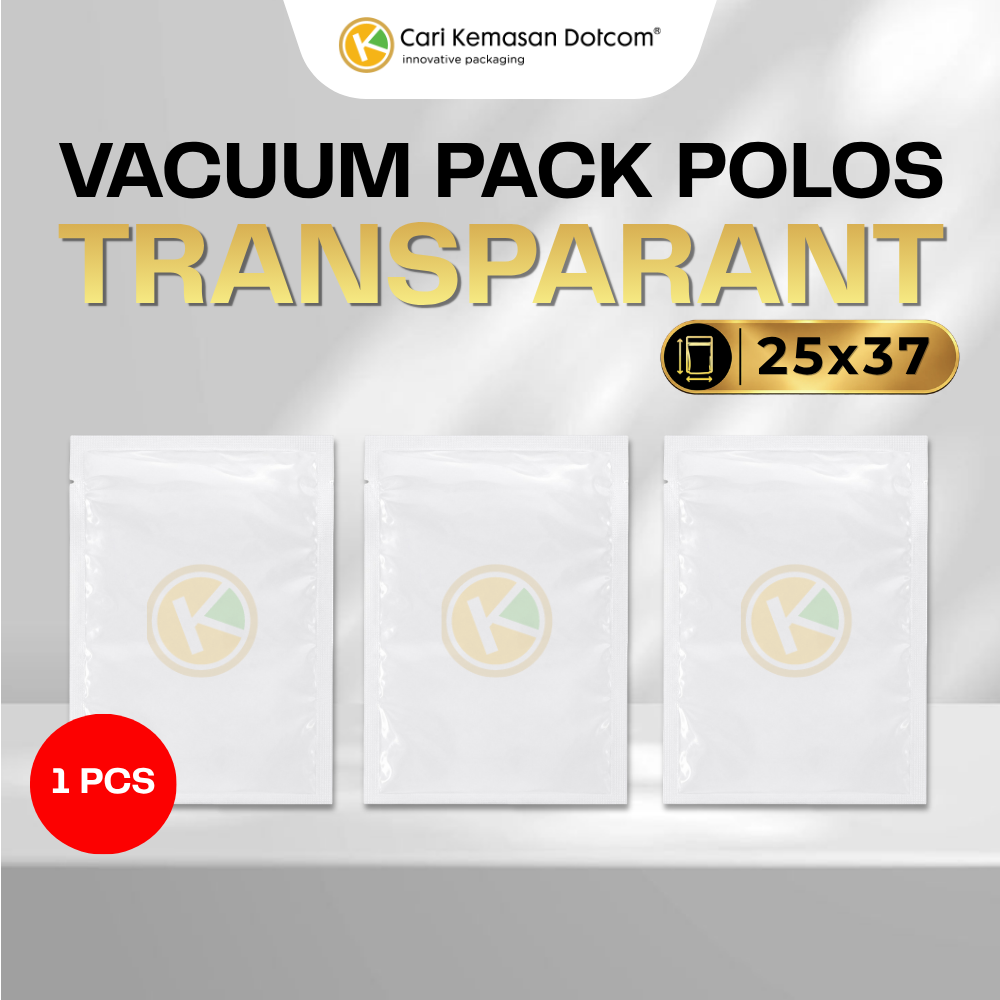 Vacuum Pack/Bag 25 x 37 Polos Non Embossed Transparan