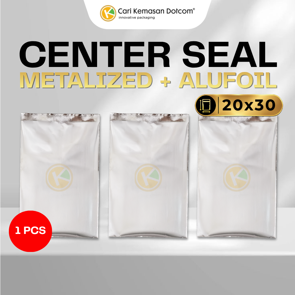 Center Seal 20 x 30 Kemasan Plastik Metalized Warna Glossy
