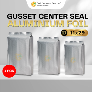1 Gusset (11+6+1) x 29 Kemasan Plastik Alumunium Foil Warna Doff