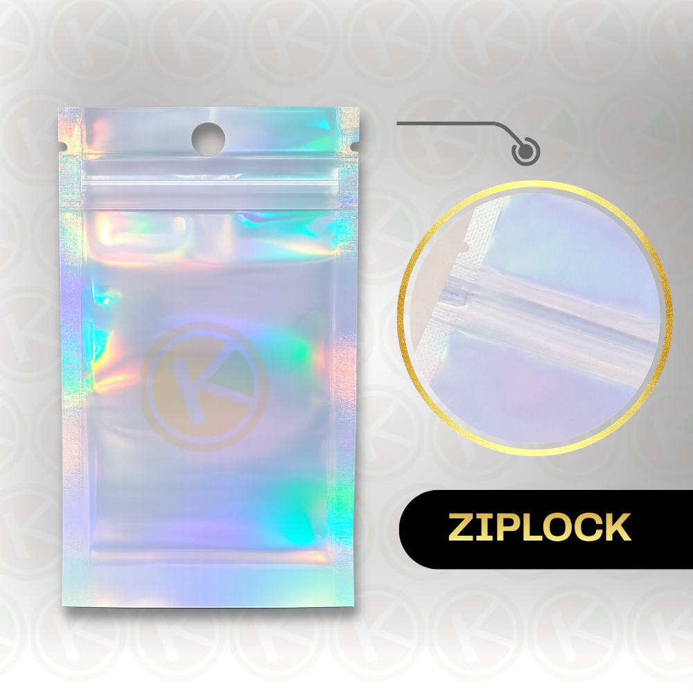 Plastik Klip 9 x 16 Kemasan Kilau Pelangi Ziplock Putih Susu Transparan - Gambar 3