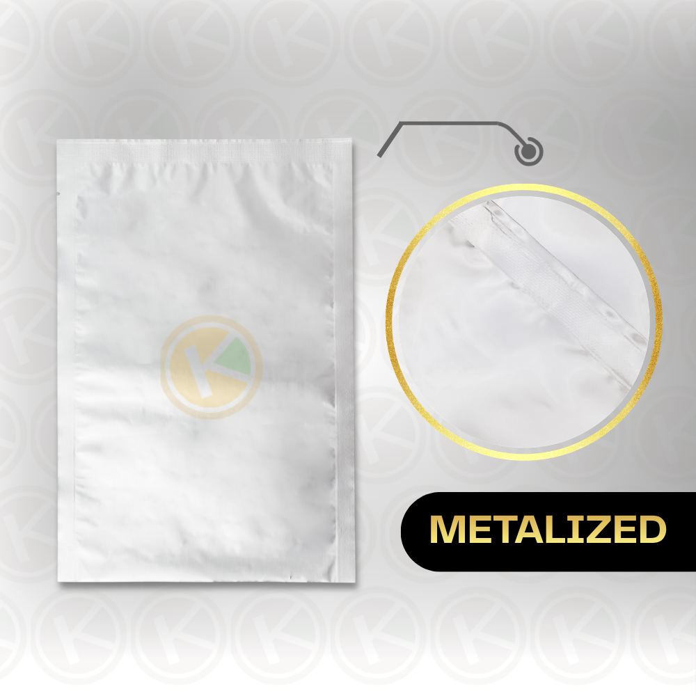 Three Side Seal 12 x 16 Kemasan Plastik Metalized Warna Doff - Gambar 3
