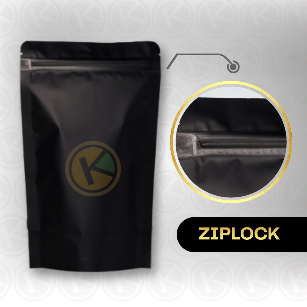 Standing Pouch 10 x 16 Kemasan Plastik Ziplock Non Window Hitam - Gambar 4