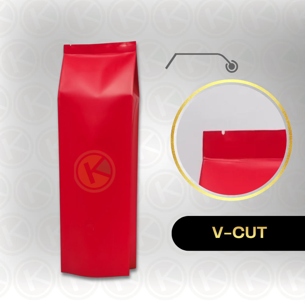 Gusset + Valve (13,5+7+1) x 42 Kemasan Plastik Metalized Merah Doff - Gambar 3