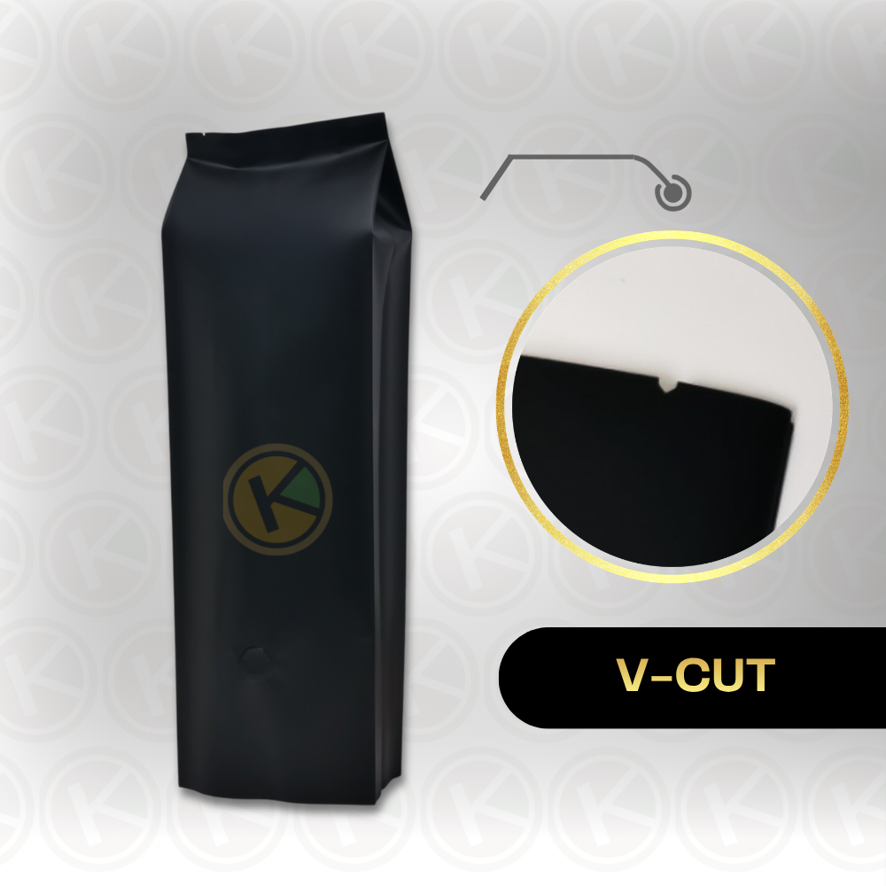 Gusset + Valve (13,5+7+1) x 42 Kemasan Plastik Metalized Hitam Doff - Gambar 3