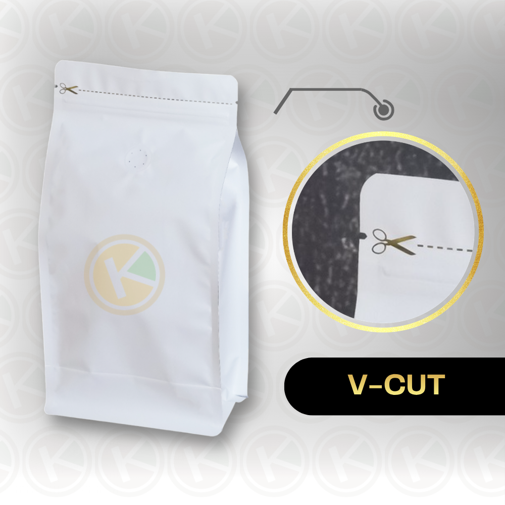 Flat Bottom 15 x 33 dengan Valve Kemasan Plastik Ziplock Warna Putih - Gambar 4