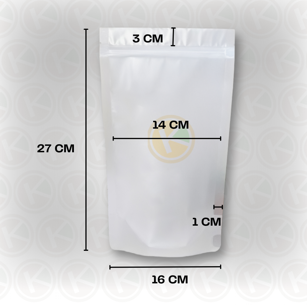 Standing Pouch 16 x 27 Kemasan Plastik Ziplock Transparan Doff - Gambar 2