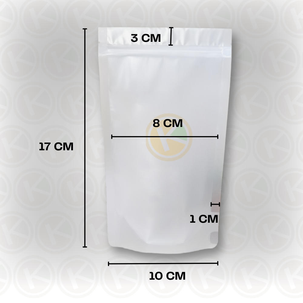 Standing Pouch 10 x 17 Kemasan Plastik Ziplock Transparan Doff - Gambar 2
