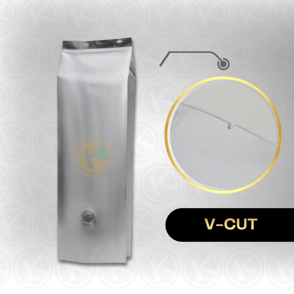 Gusset + Valve (13,5+7+1) x 42 Kemasan Plastik Metalized Silver Doff - Gambar 3
