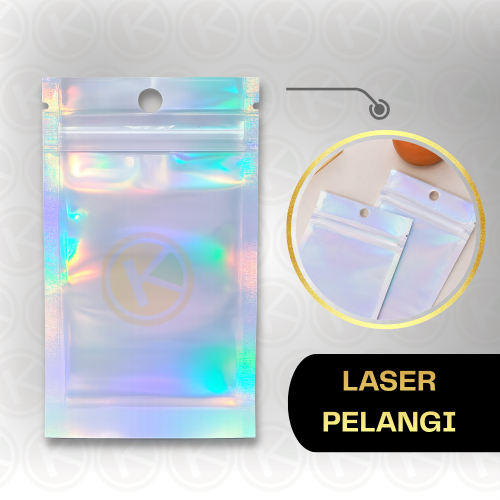 Plastik Klip 9 x 16 Kemasan Kilau Pelangi Ziplock Putih Susu Transparan - Gambar 5