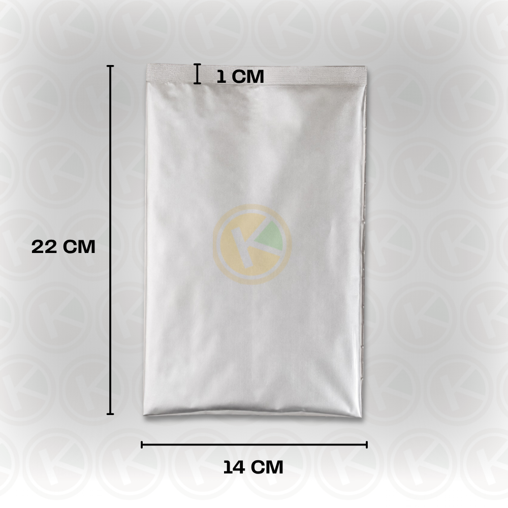 Center Seal 14 x 22 Kemasan Plastik Alumunium Foil Warna Glossy - Gambar 2