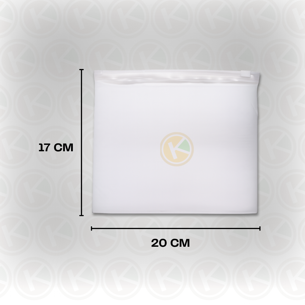 Plastik Zipper Bag 17 x 20 Frosted Biodegradable - Gambar 2