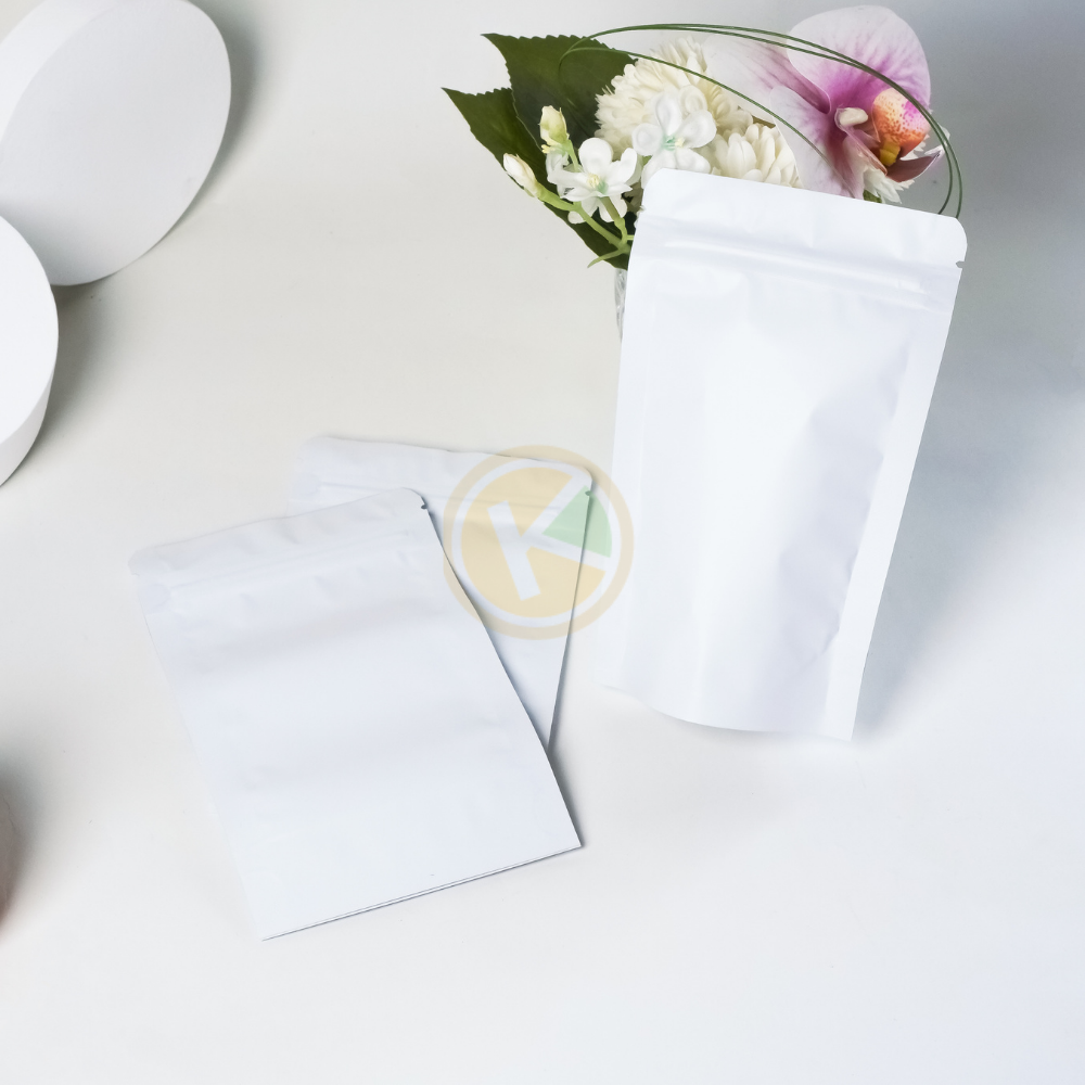 Standing Pouch 10 x 16 Kemasan Plastik Ziplock Non Window Putih - Gambar 5