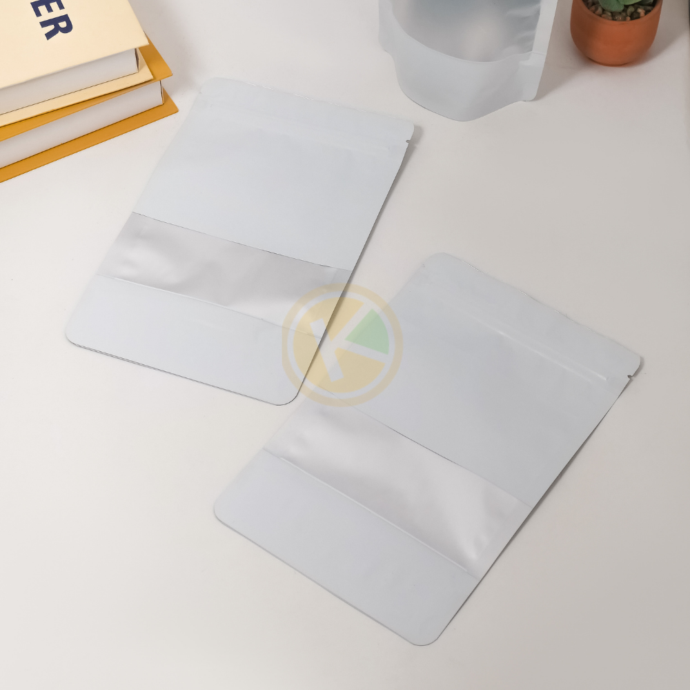 Standing Pouch 16 x 24 Kemasan Plastik Ziplock Window Warna Putih - Gambar 5