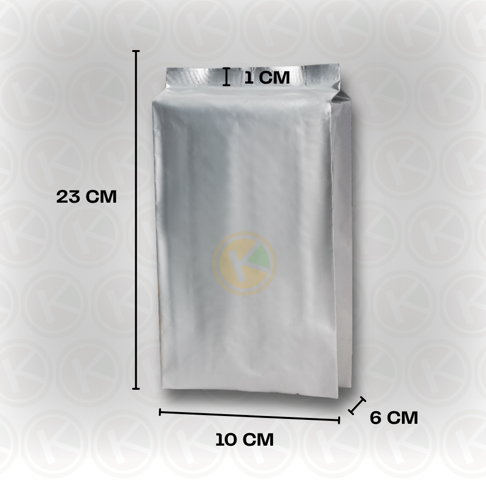 Gusset (10+6+1) x 23 Kemasan Plastik Alumunium Foil Warna Glossy - Gambar 2