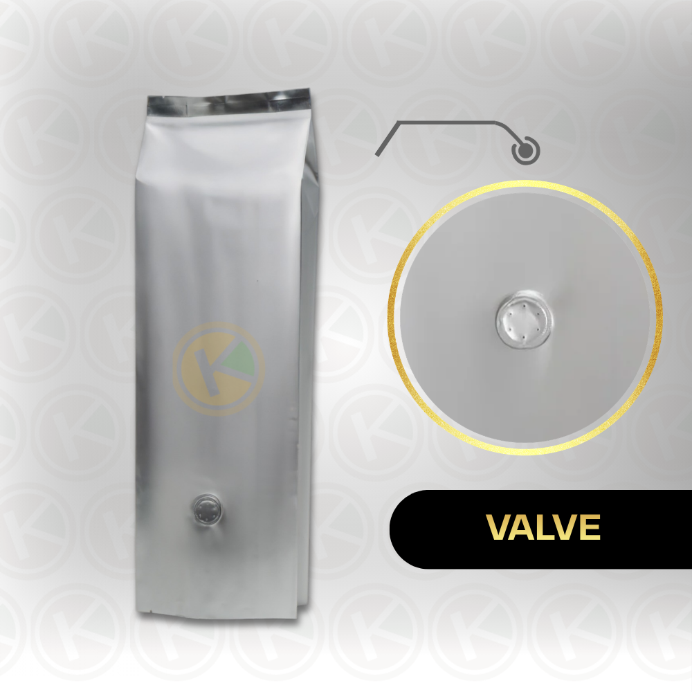 Gusset + Valve (13,5+7+1) x 42 Kemasan Plastik Metalized Silver Doff - Gambar 4