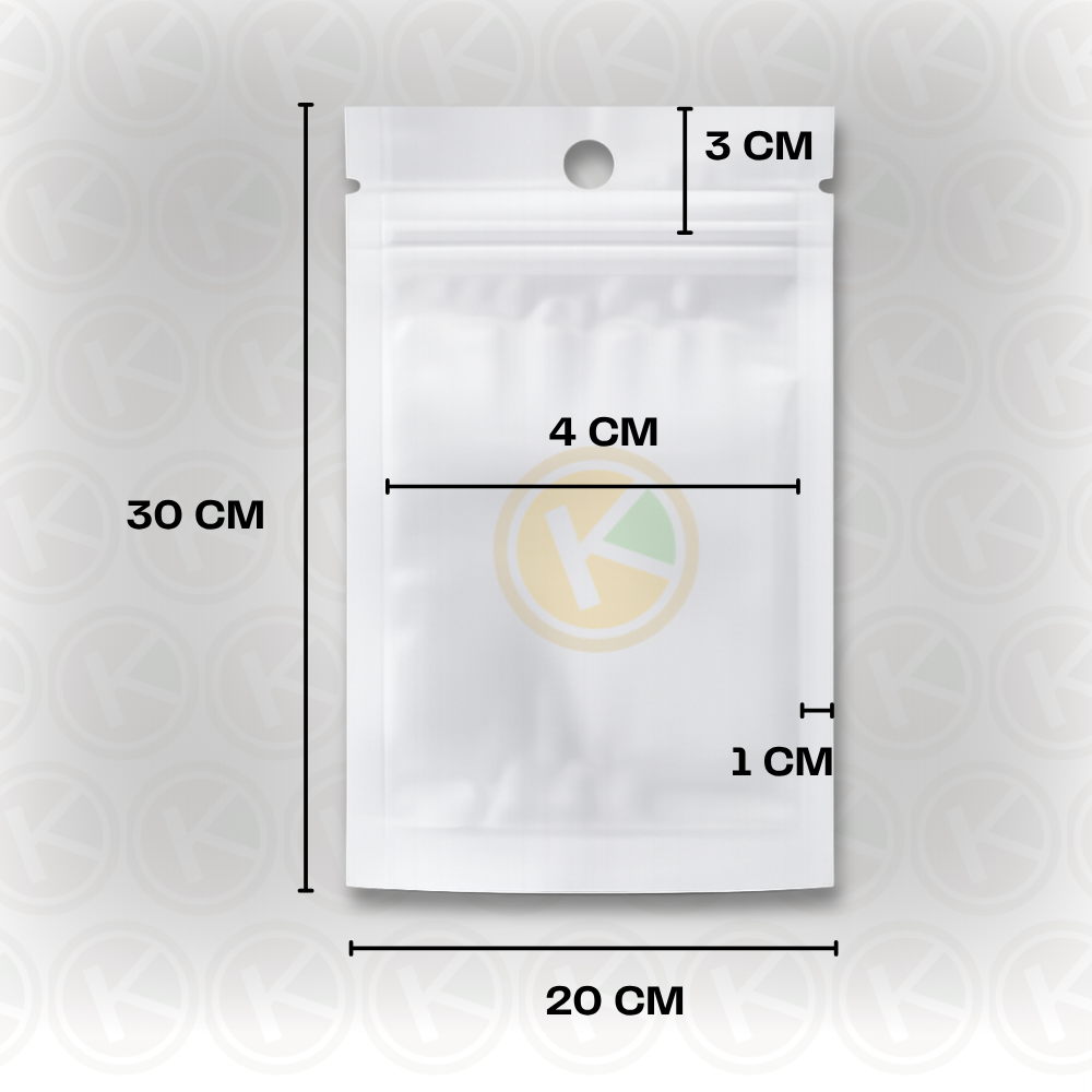 Plastik Klip 20 x 30 Kemasan Ziplock Putih Susu Transparan - Gambar 2