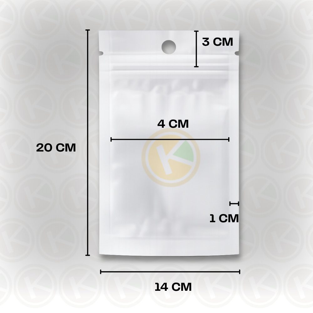 Plastik Klip 14 x 20 Kemasan Ziplock Putih Susu Transparan - Gambar 2