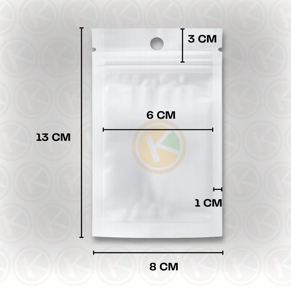 Plastik Klip 8 x 13 Kemasan Ziplock Putih Susu Transparan - Gambar 2