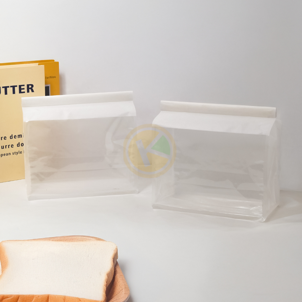 Kantong Roti Tawar 13x27 Wire Toast Bag Putih Window Transparan - Gambar 6