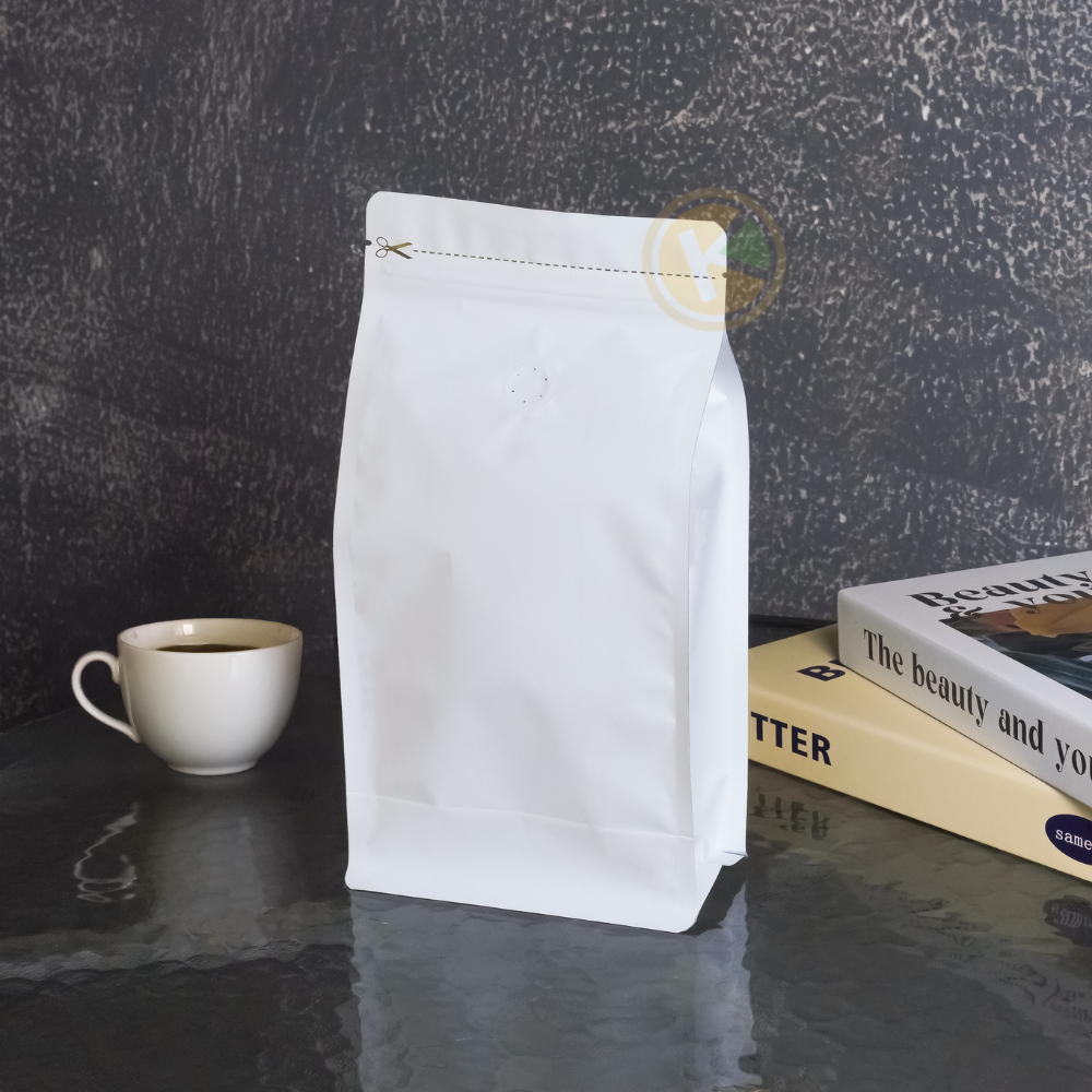 Flat Bottom 15 x 33 dengan Valve Kemasan Plastik Ziplock Warna Putih - Gambar 7