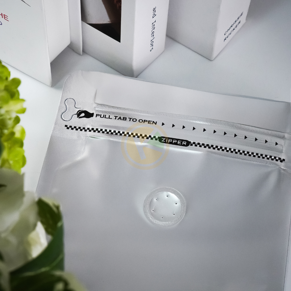 Flat Bottom 13 x 26 dengan Valve Kemasan Plastik Ziplock Warna Silver - Gambar 7