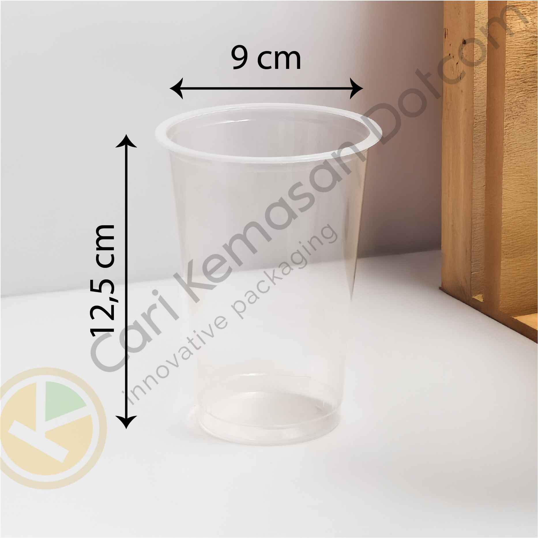 ISI 50 Gelas Plastik 18 Oz Transparan Cup Bening