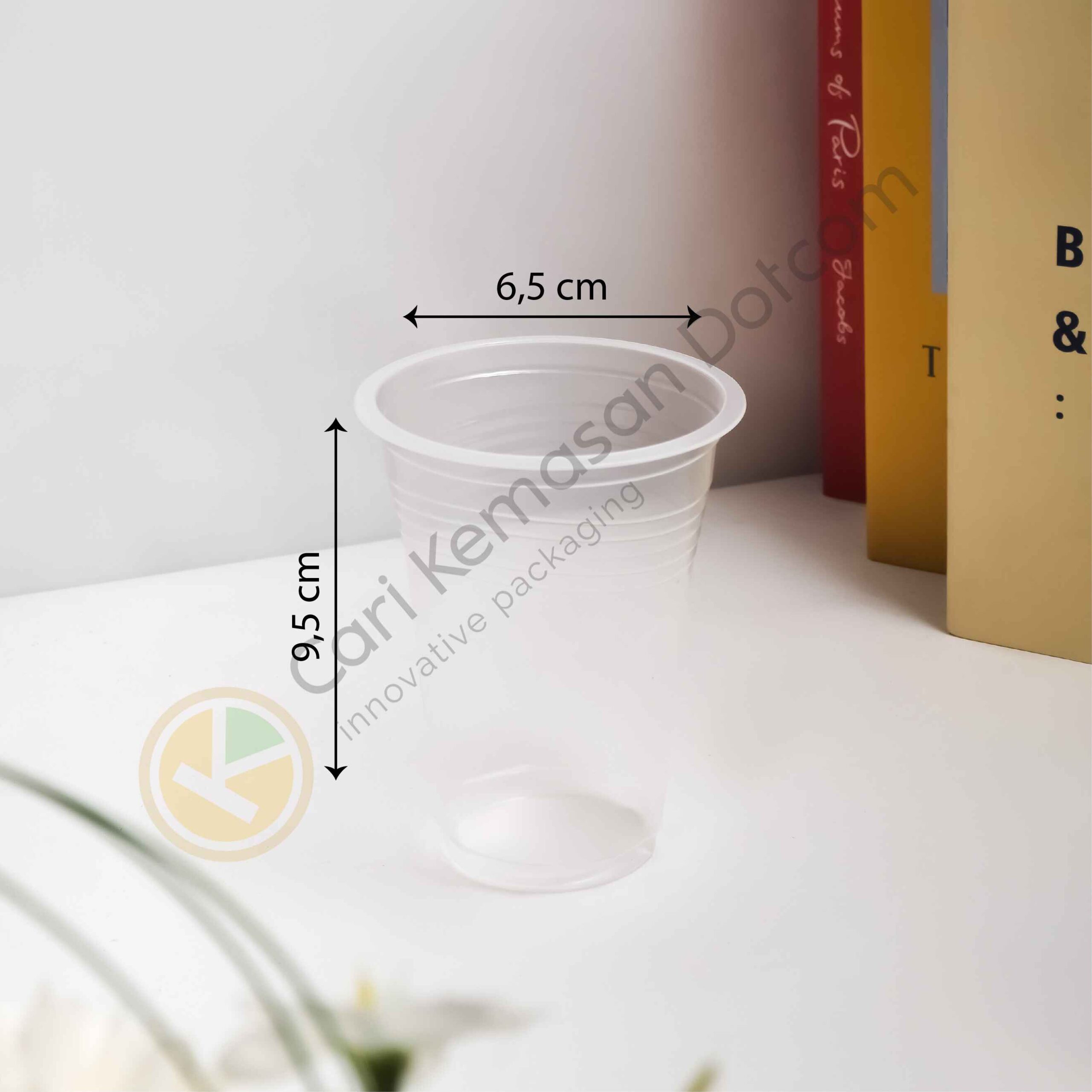 ISI 50 Gelas Plastik 220 ML Transparan Cup Bening