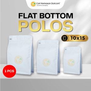 FB-P-P-10x15 Flat Bottom Polos Putih 10 x 15 Metalized