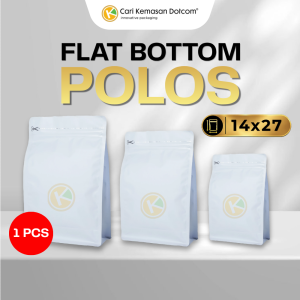FB-P-P-14x27 Flat Bottom Polos Putih 14 x 27 Metalized