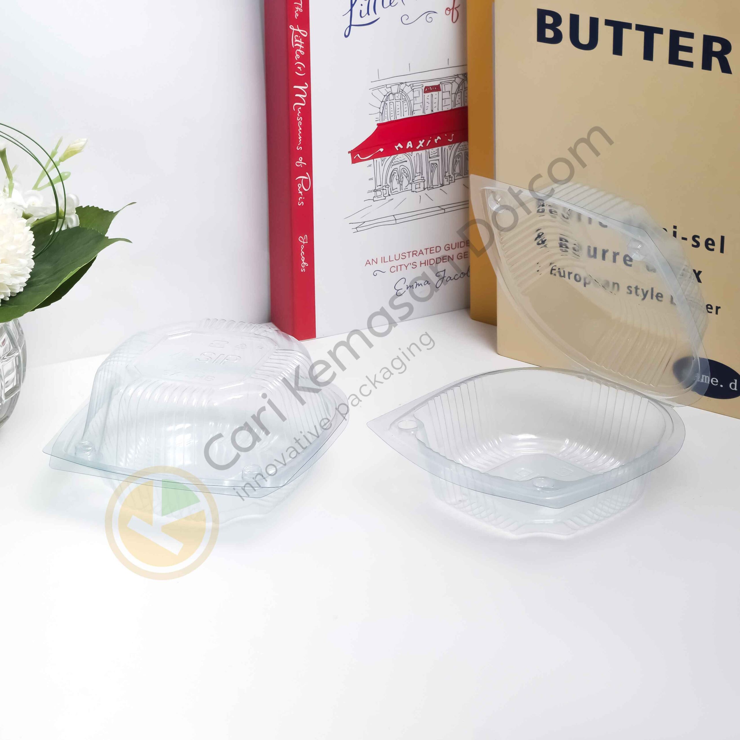 ISI 50 Mika Burger Plastik Bening Transparan - Gambar 2