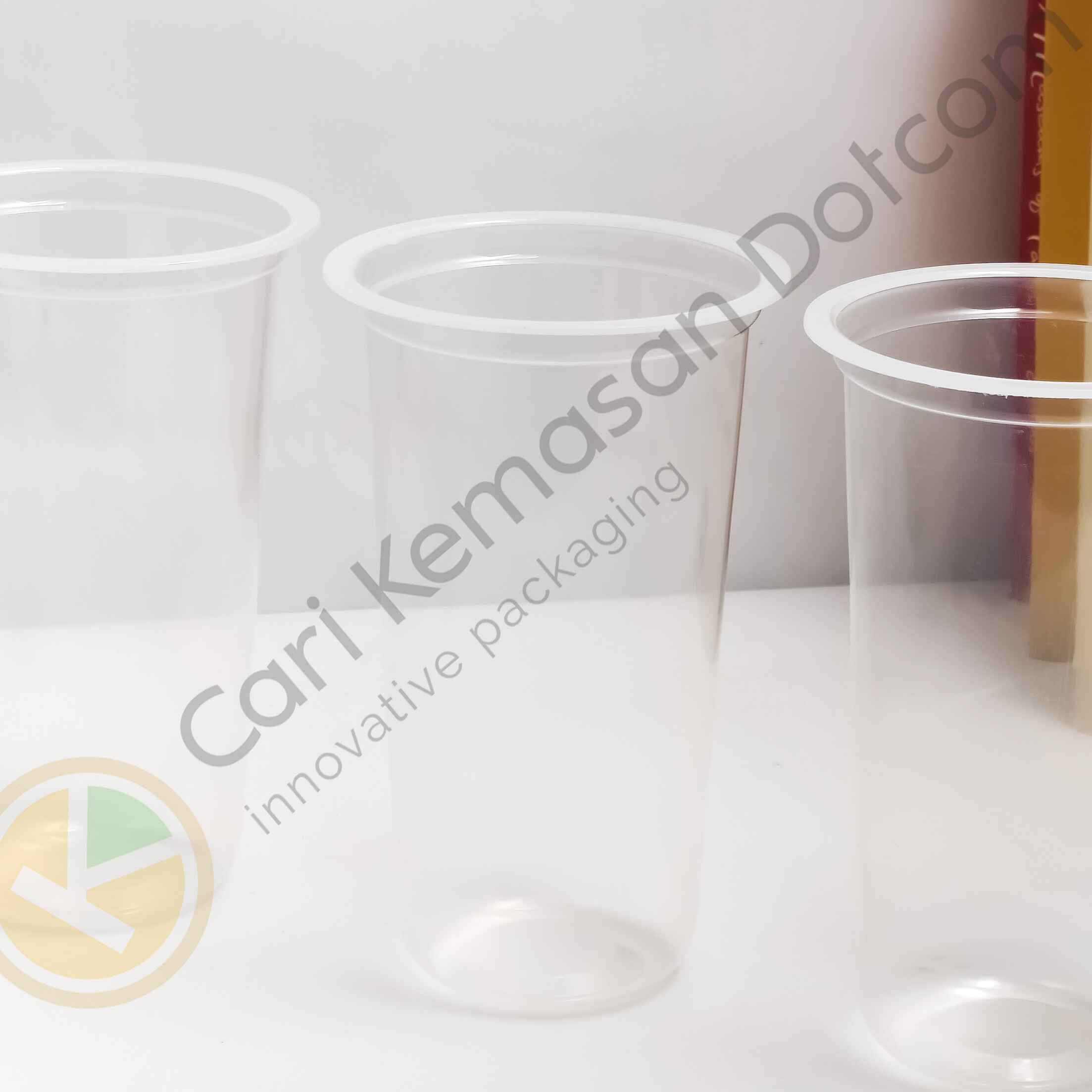 ISI 50 Gelas Plastik 22 Oz Transparan Cup Bening - Gambar 3