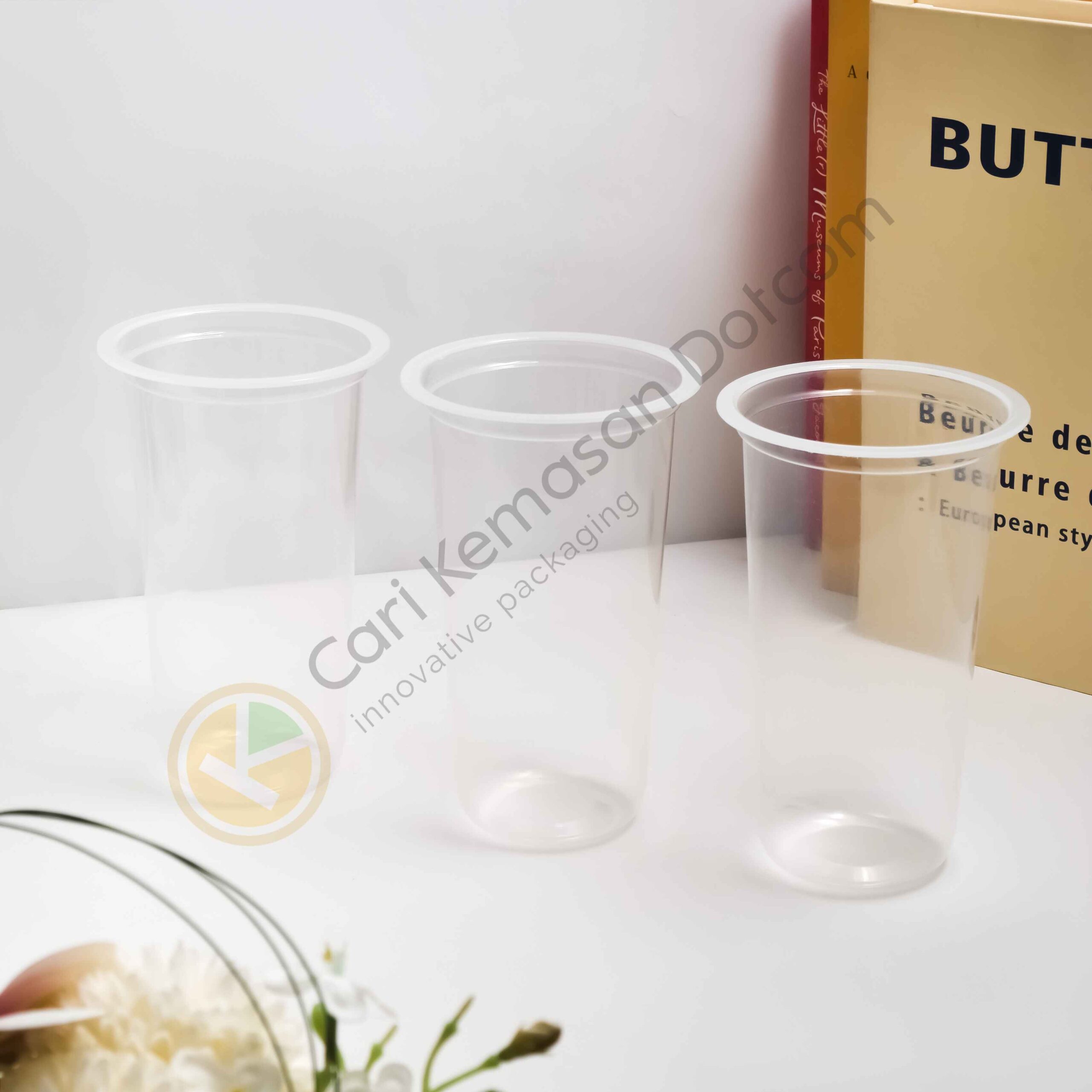 ISI 50 Gelas Plastik 22 Oz Transparan Cup Bening - Gambar 4