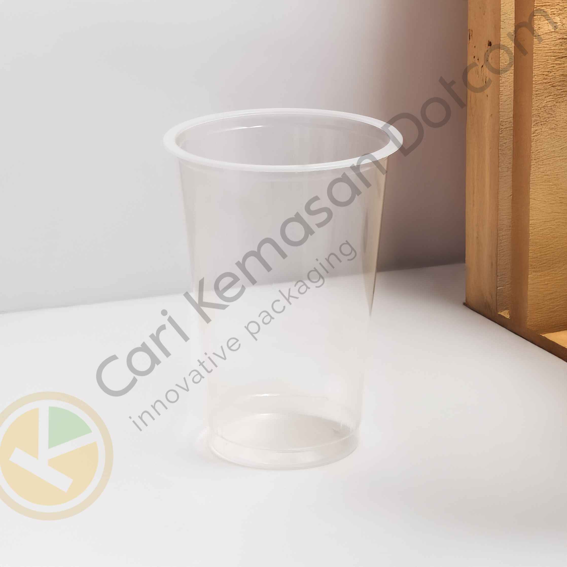 ISI 50 Gelas Plastik 18 Oz Transparan Cup Bening - Gambar 3