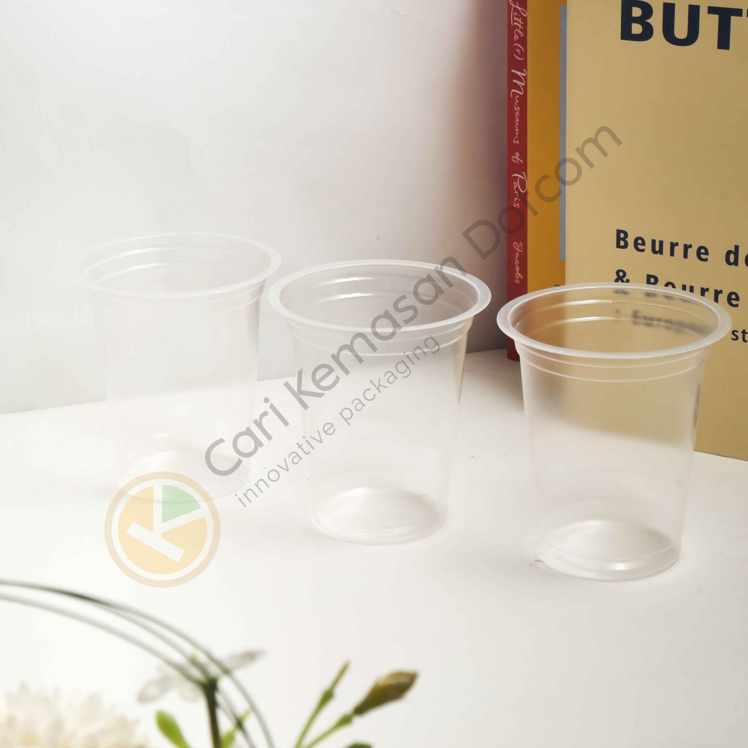 ISI 50 Gelas Plastik 12 Oz Transparan Cup Bening - Gambar 4