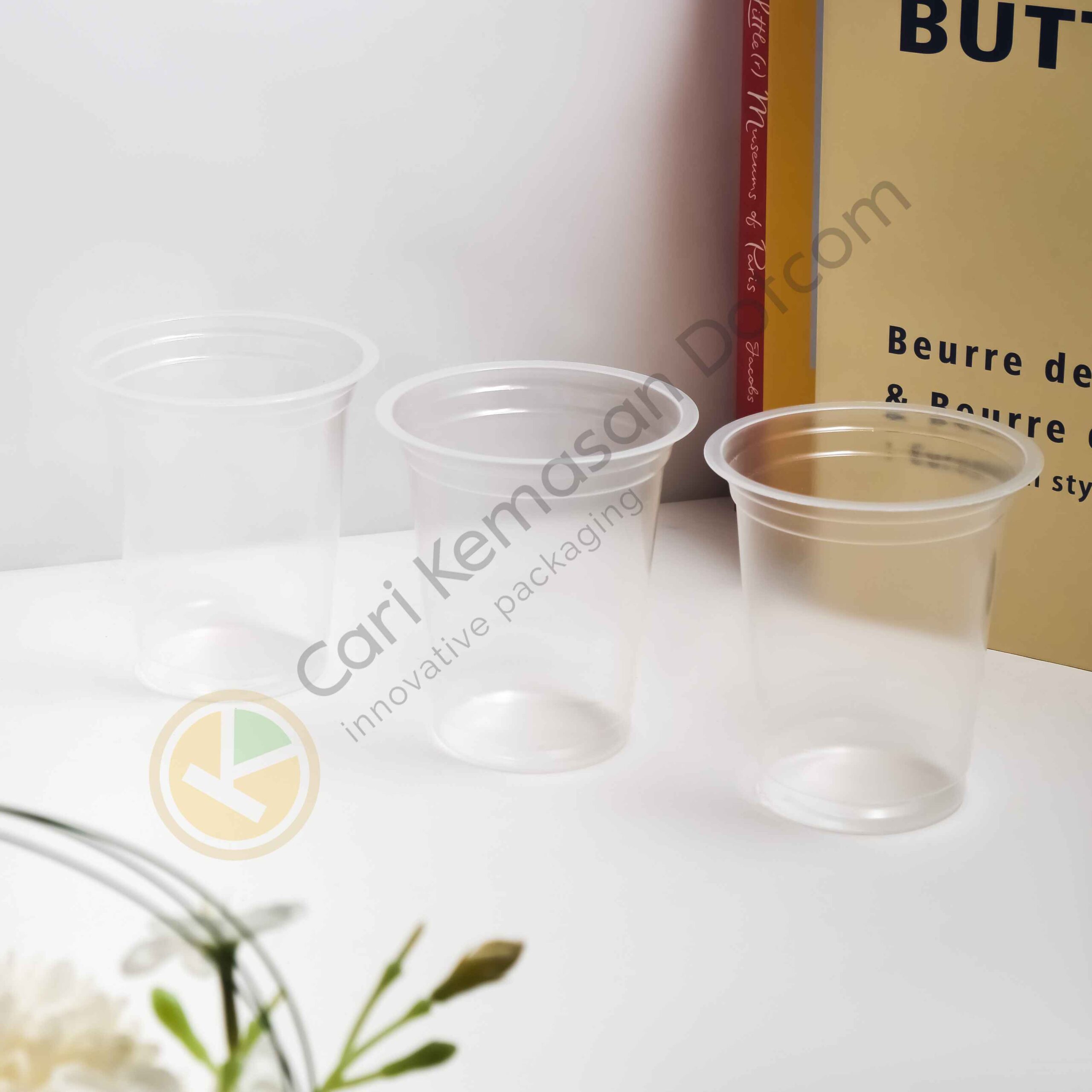 ISI 50 Gelas Plastik 16 Oz Transparan Cup Bening - Gambar 4