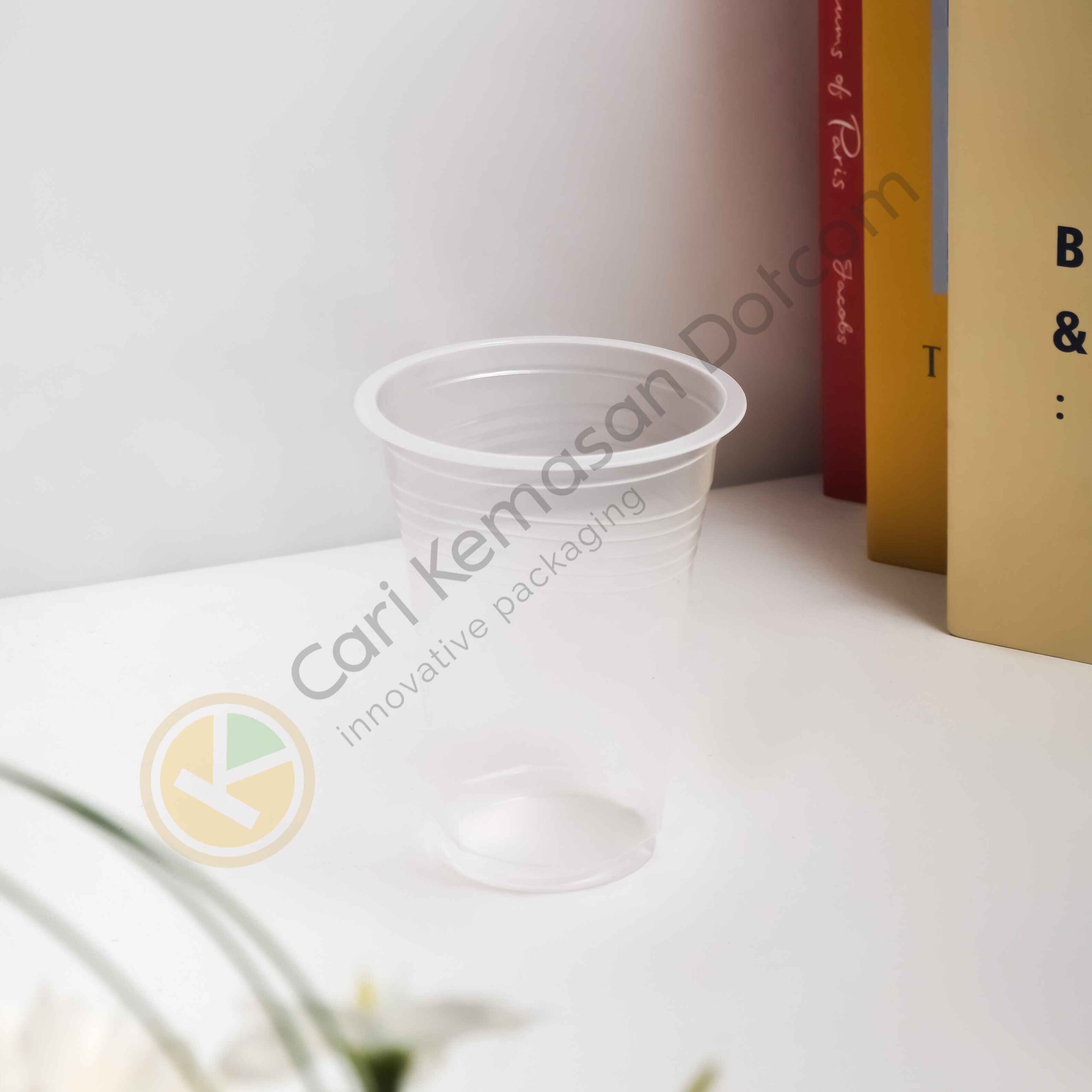 ISI 50 Gelas Plastik 220 ML Transparan Cup Bening - Gambar 2