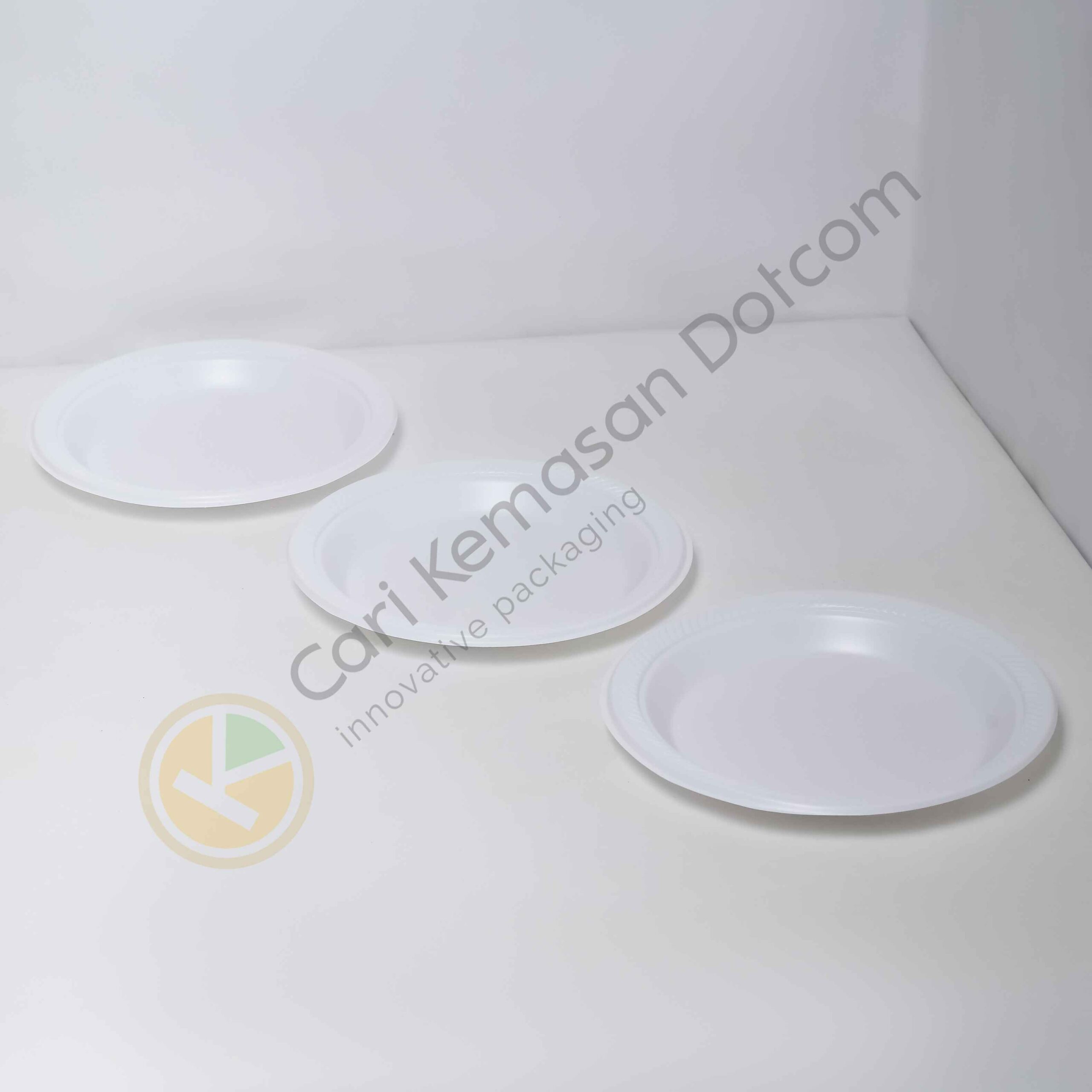 ISI 50 Piring Plastik Ukuran Kecil (150 x 110 x 20) Food Grade Sekali Pakai Warna Putih - Gambar 4