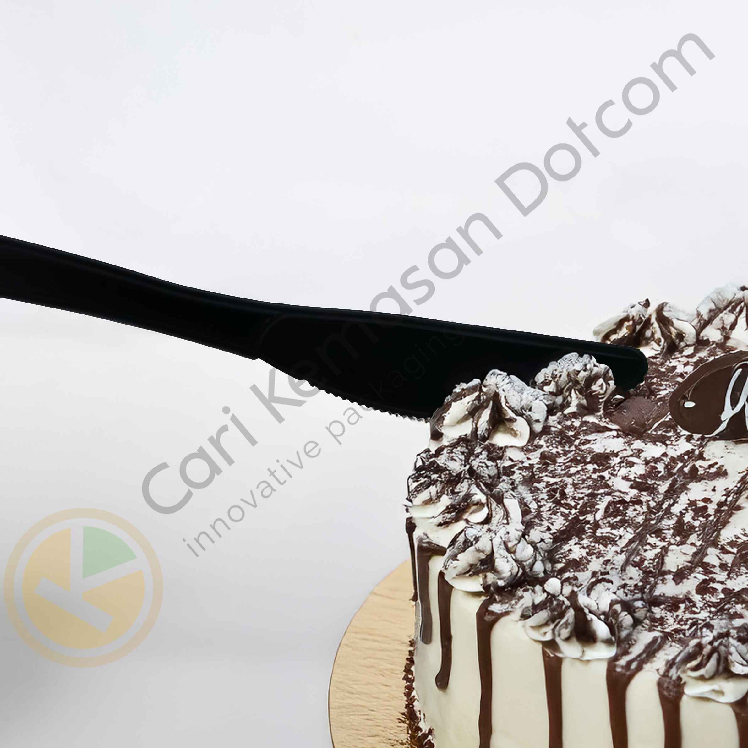 ISI 25 Pisau Plastik Food Grade – Warna Hitam