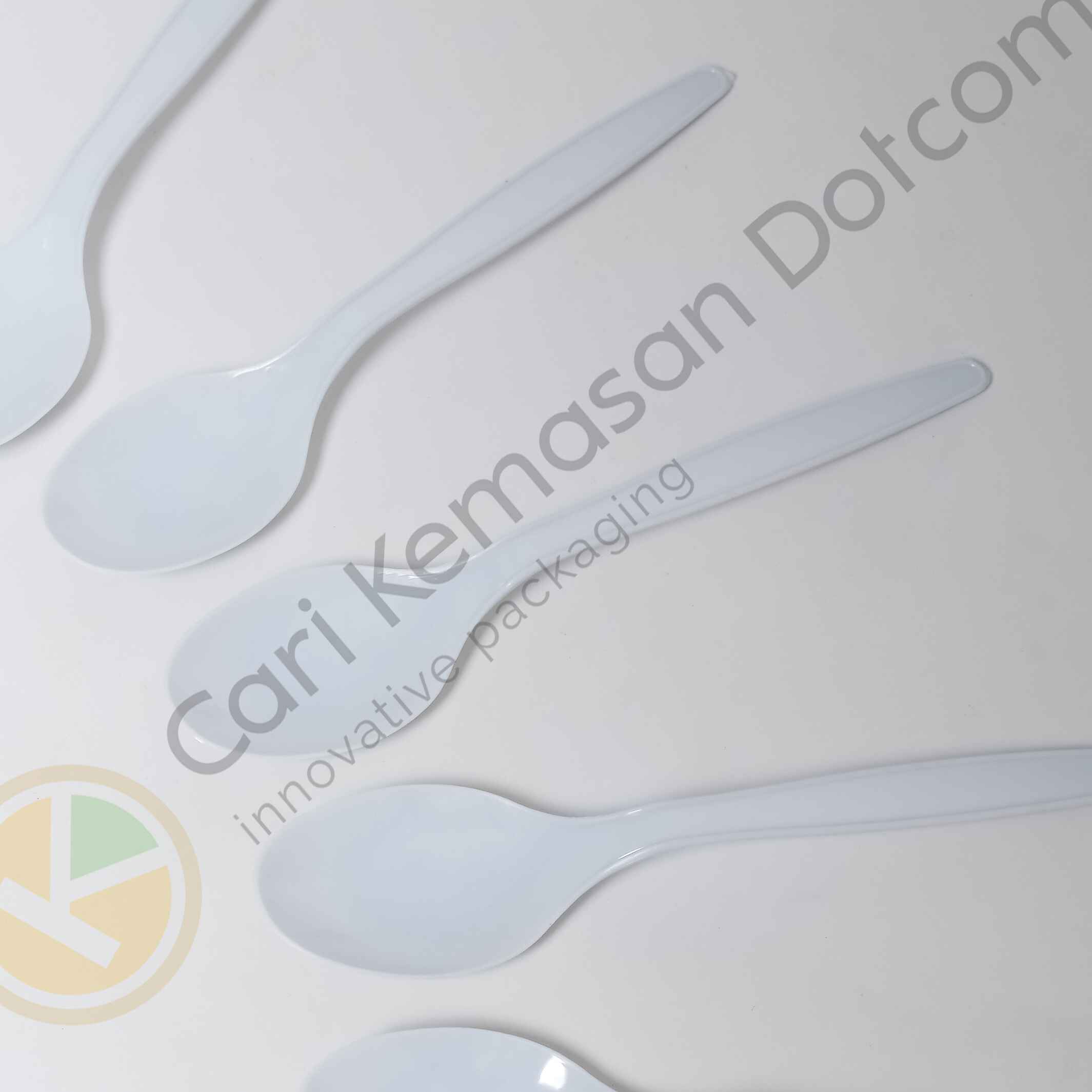 ISI 25 Sendok Plastik Food Grade – Tebal Warna Putih - Gambar 2