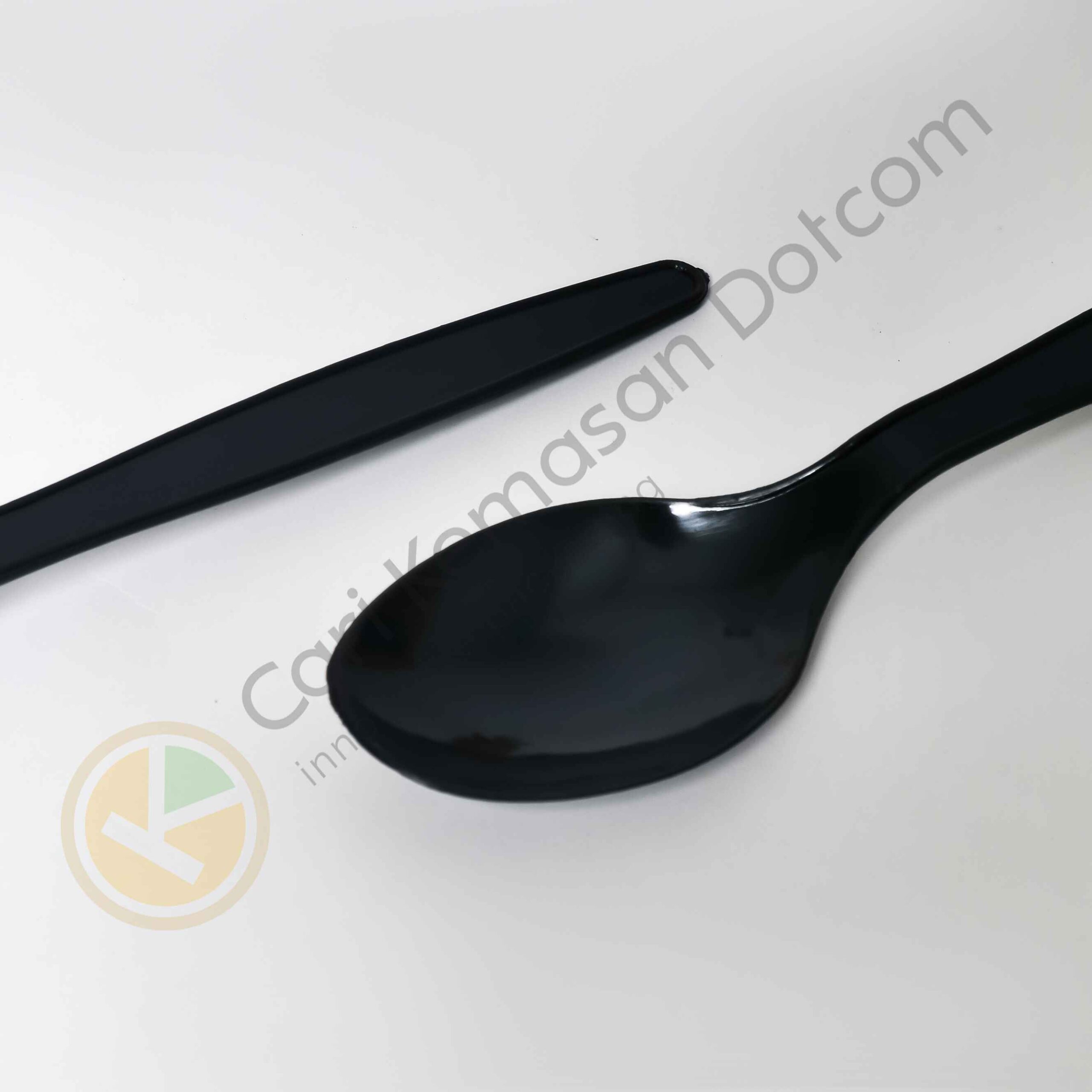 ISI 25 Sendok Plastik Food Grade – Tebal Warna Hitam - Gambar 2
