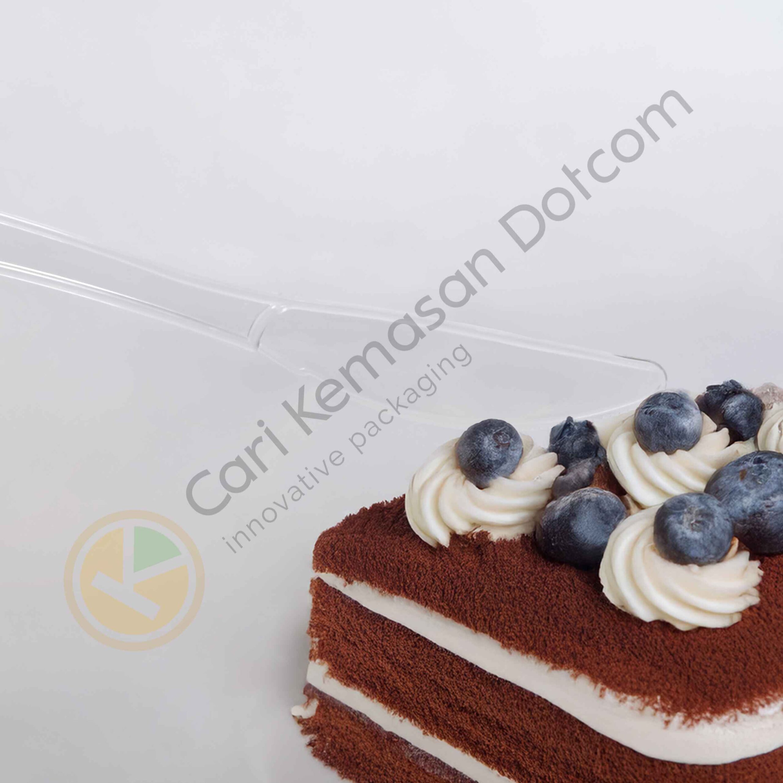 ISI 25 Pisau Plastik Food Grade – Warna Bening Transparan