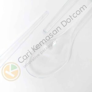 P1810616 ISI 25 Sendok Plastik SBY Food Grade – Warna Bening Transparan