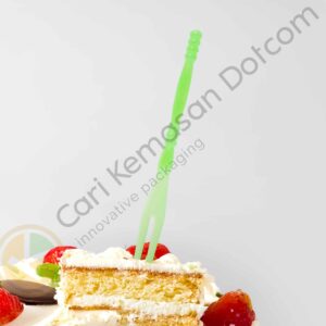 P1810666 ISI 100 Garpu Mini Plastik Warna-warni